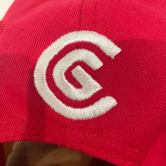 Cleveland Golf Stitched Logo Adjustable Buckle Strap Red Baseball Hat Cap - Picture 2 of 8